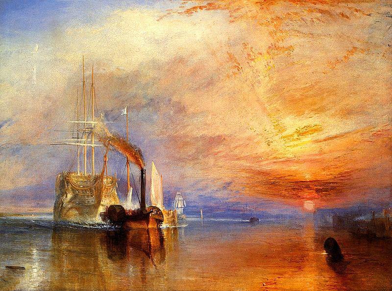Joseph Mallord William Turner The fighting Temeraire tugged to her last berth to be broken up, France oil painting art
